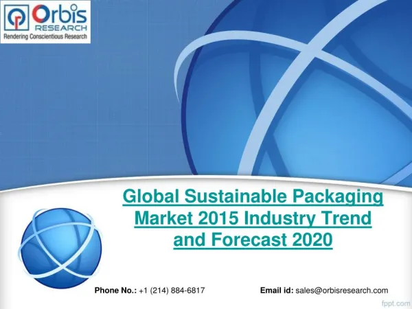 Global Sustainable Packaging Market 2020-2015 Research Report