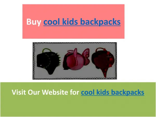 cool kids backpacks
