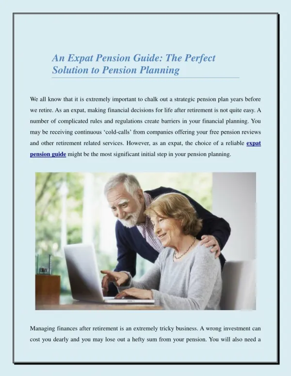 Expat Pension Guide