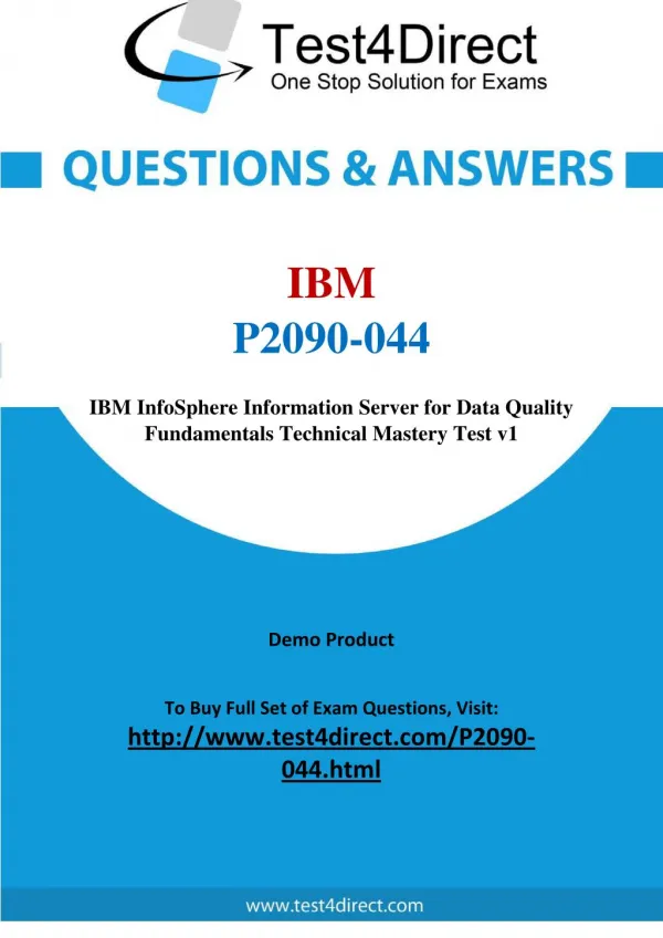IBM P2090-044 Test Questions