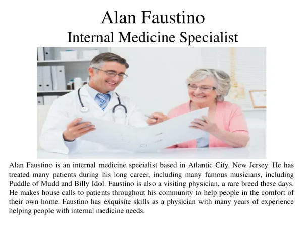 Alan Faustino Internal Medicine Specialist
