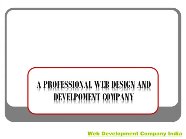 A PROFESSIONAL WEB DESIGN AND DEVELPOMENT COMPANY