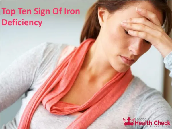 Top Ten Sign Of Iron Deficiency