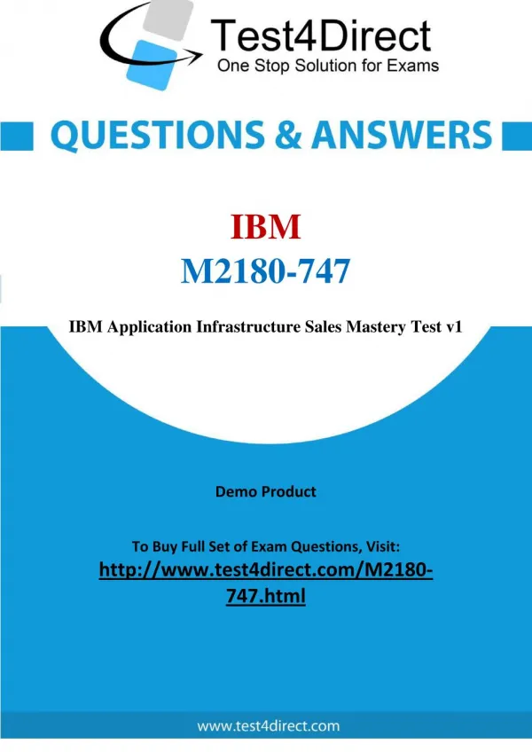 IBM M2180-747 Test Questions