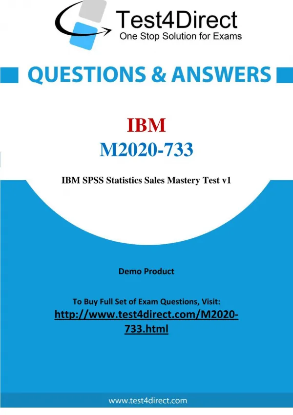 IBM M2020-733 Exam - Updated Questions