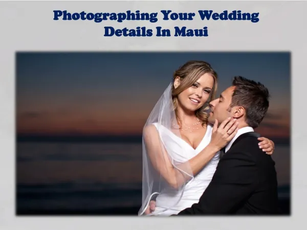 Photographing Your Wedding