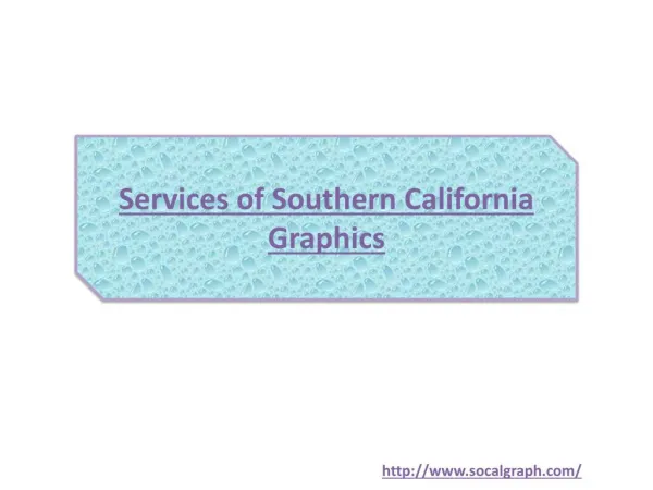Services of Southern California Graphics
