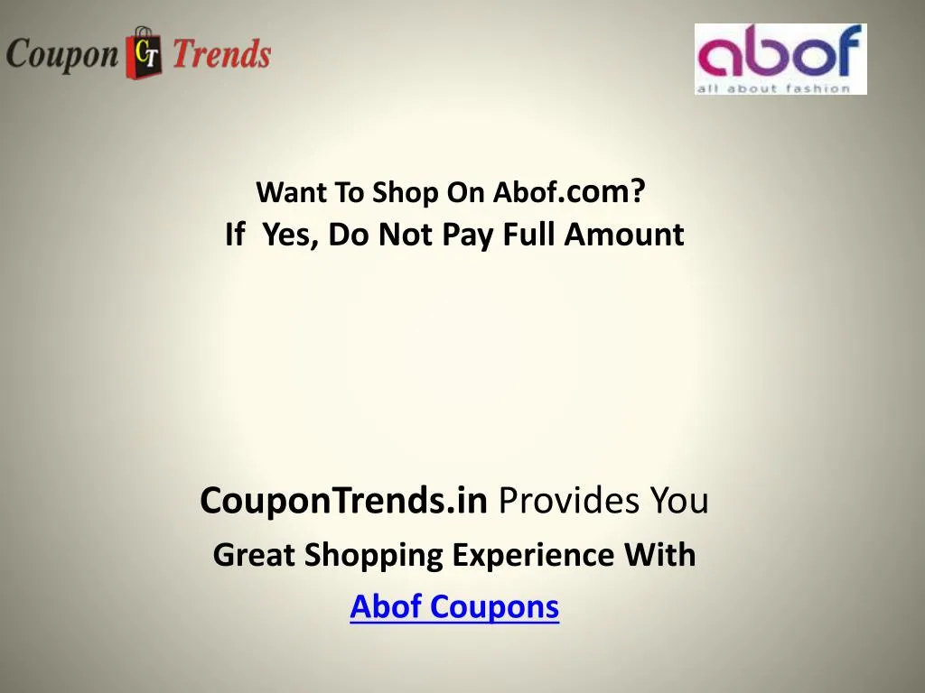 want to shop on abof com if yes do not pay full amount