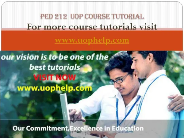 PED 212 Academic Coach/ uophelp