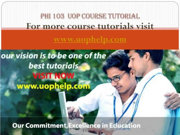 PHI 103 Academic Coach /uophelp