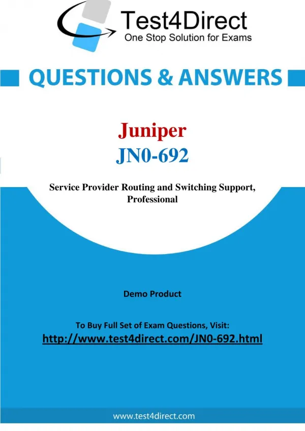 Juniper JN0-692 Exam - Updated Questions
