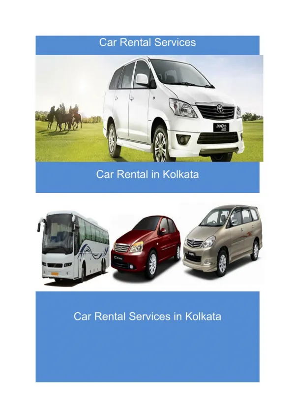 Luxury Car services in Kolkata