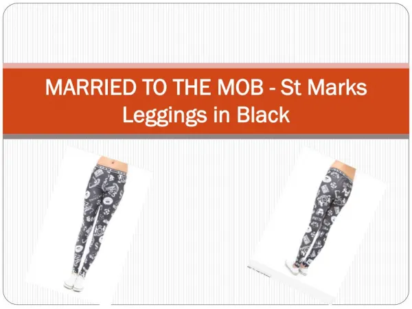 MARRIED TO THE MOB - St Marks Leggings in Black
