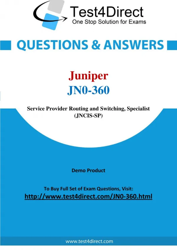 JN0-360 Juniper Exam - Updated Questions
