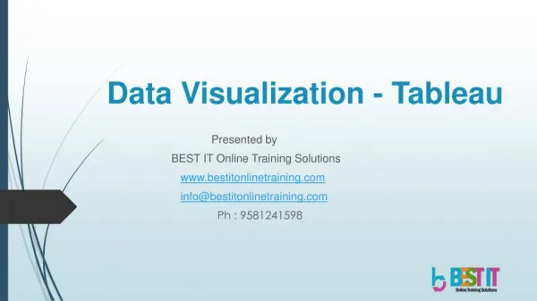 Data Visualization Tool Tableau Introduction - BEST IT Online Training Solutions