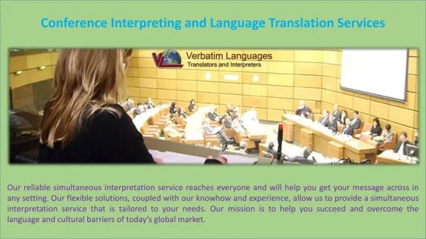 Conference Interpreting and Language Translation Services