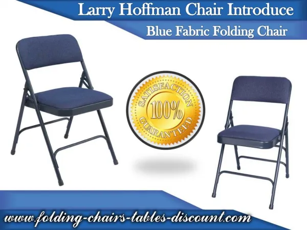 Larry Hoffman Chair Introduce Blue Fabric Folding Chair
