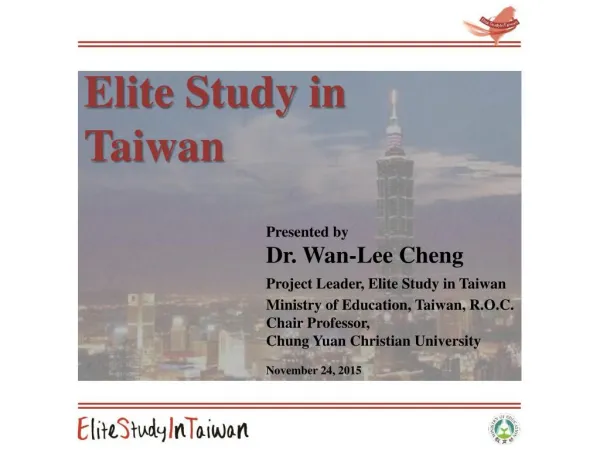 Introduction of Taiwan-Thailand Elite 600 Scholarship Program