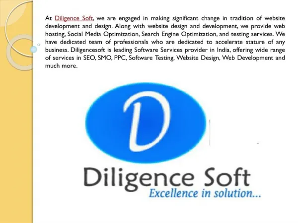 SEO, SMO, QA Manual Testing, Web Development Company India - Diligencesoft