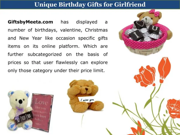 Perfect Birthday Gifts for Girlfriend Online at Unbeatable Price