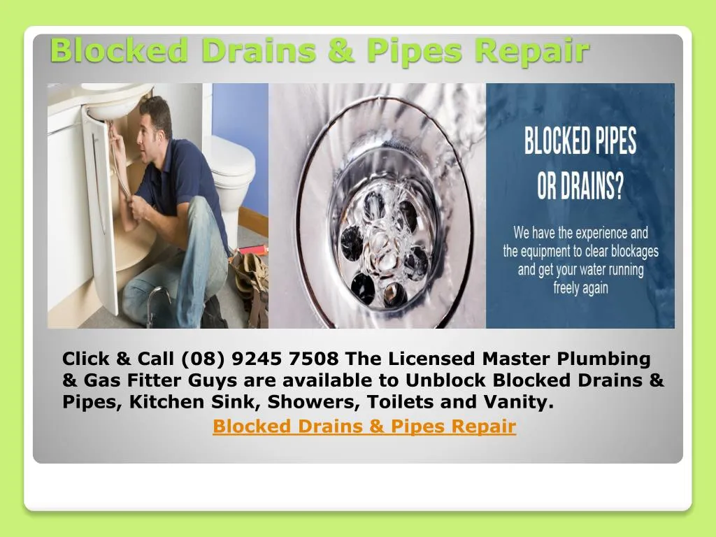 blocked drains pipes repair