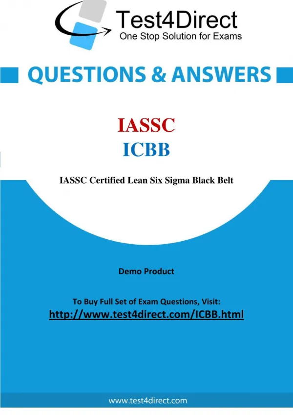 ICBB IASSC Exam - Updated Questions