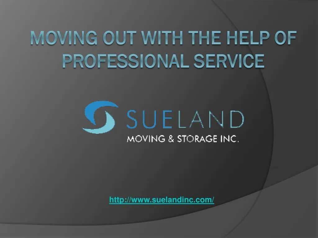 moving out with the help of professional service