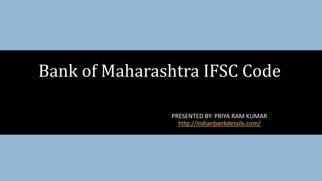 bank of maharashtra ifsc code