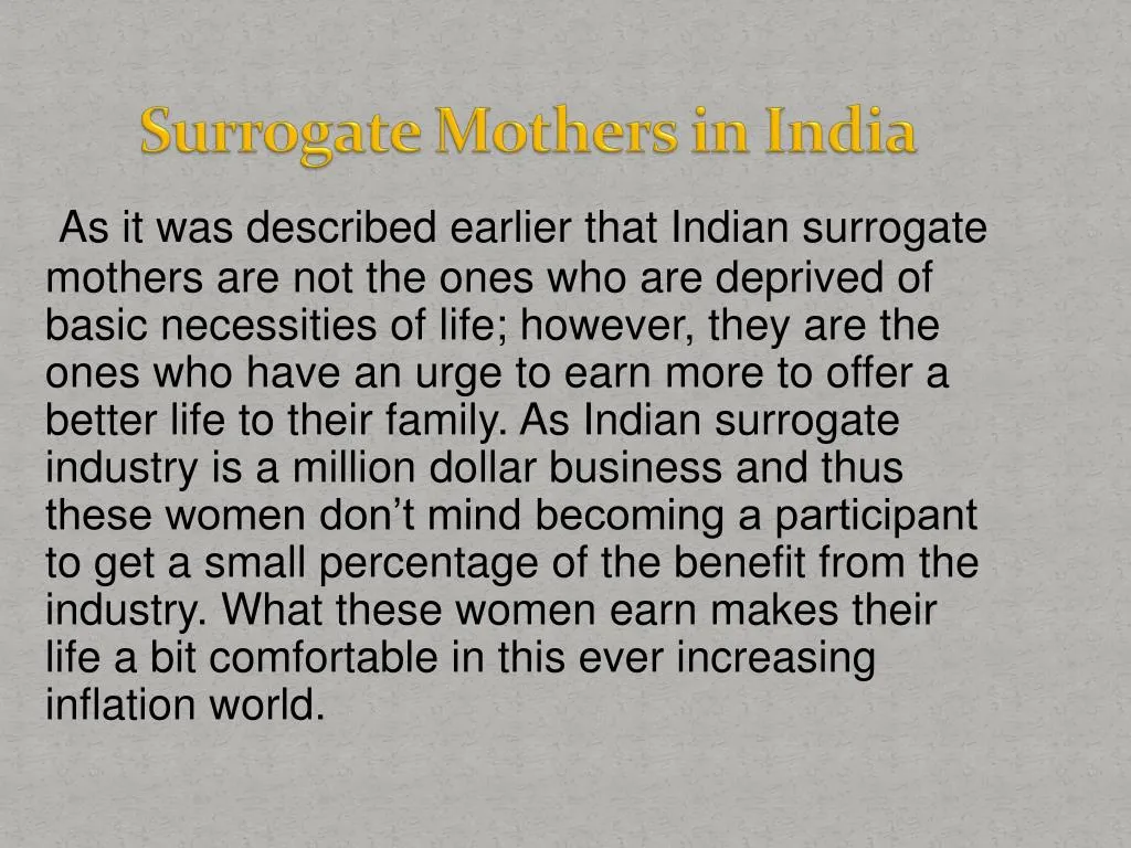 surrogate mothers in india