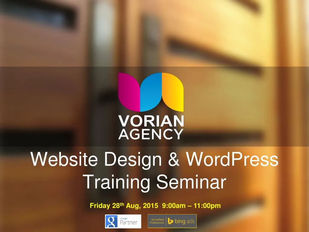 website design wordpress training seminar