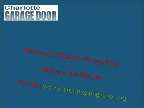 TTop Garage Door Repair in Charlotte NC