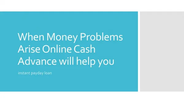 cash advance online