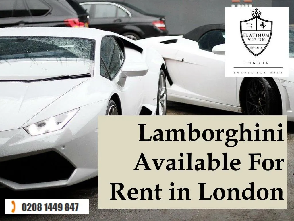 lamborghini available for rent in london