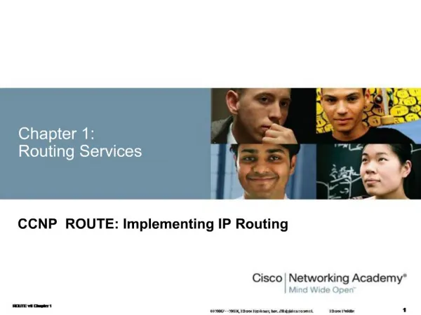 Chapter 1: Routing Services