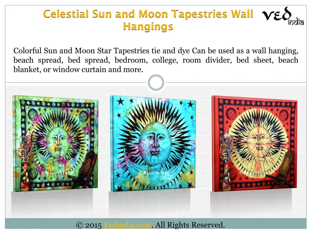 celestial sun and moon tapestries wall hangings