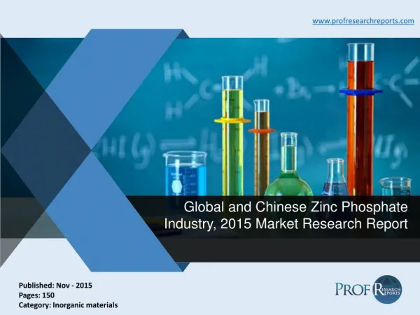 Zinc Phosphate Industry Share, Size, Trends 2015 | Prof Research Reports