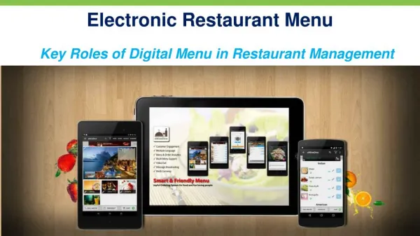 Electronic Restaurant Menu App