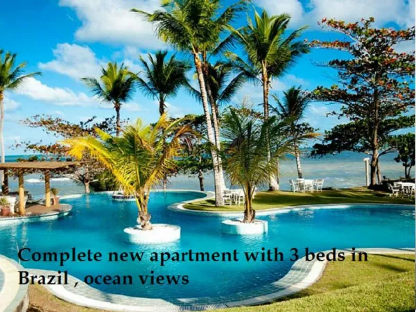 Complete new apartment with 3 beds in Brazil with ocean views