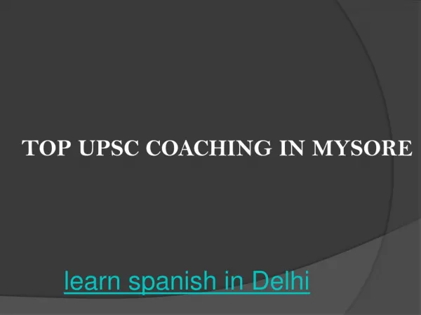 Top upsc coaching in mysore