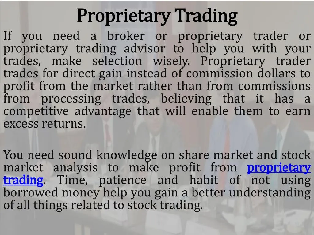 proprietary trading