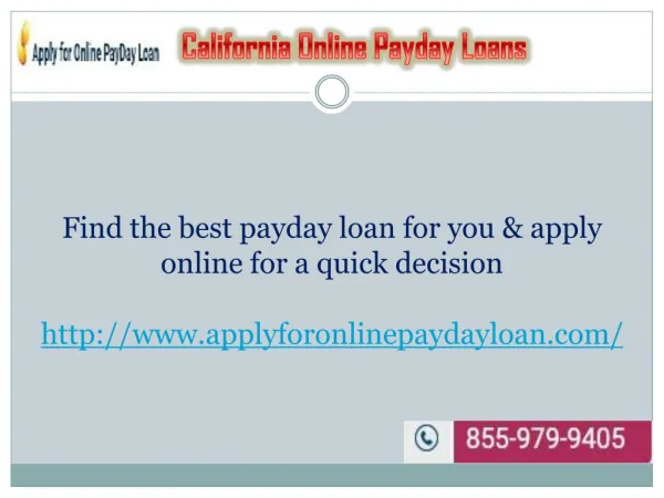 California Payday Loan Lenders