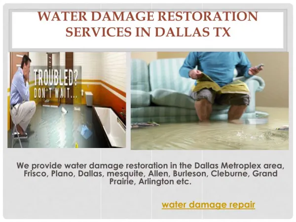 Water Damage Repair