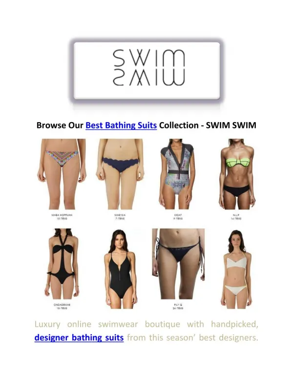 Browse Our Best Bathing Suits Collection - SWIM SWIM