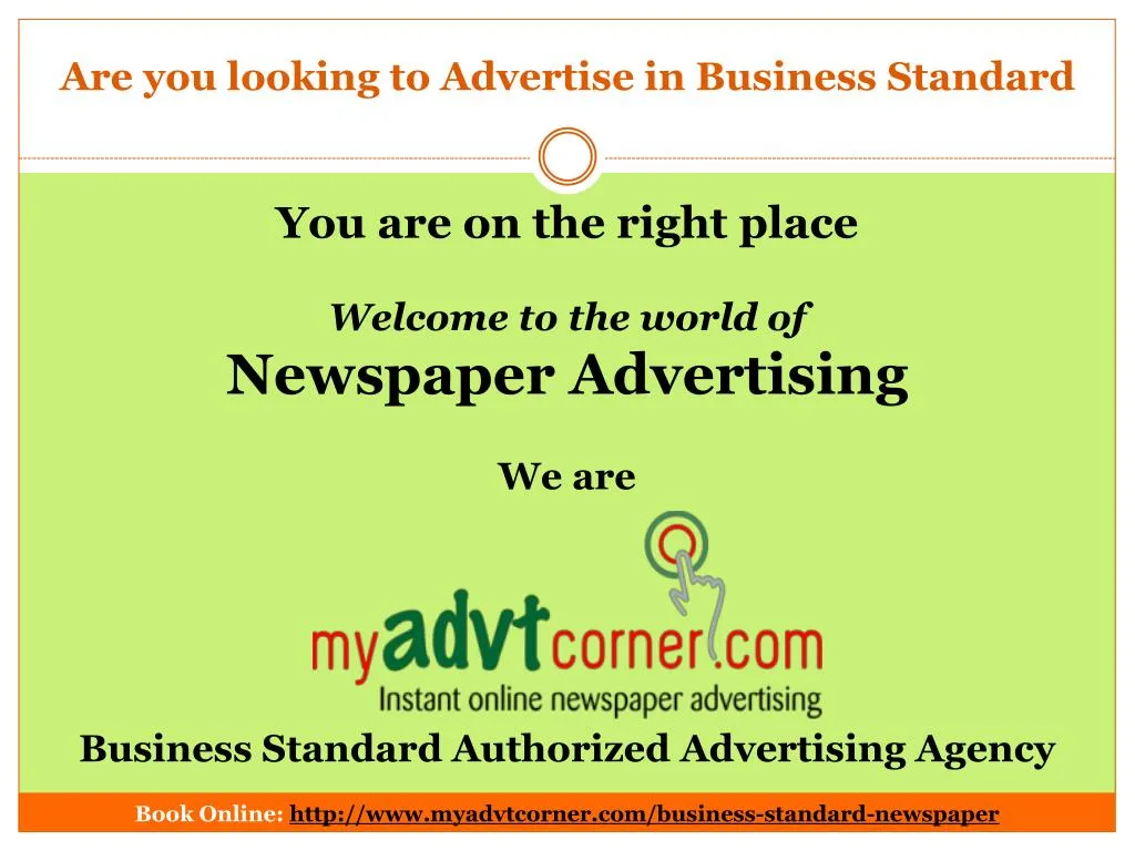 are you looking to advertise in business standard