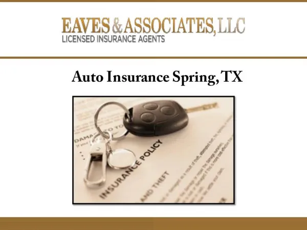 Auto Insurance Spring, TX