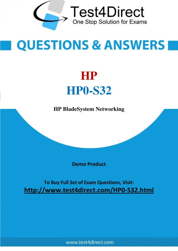 HP HP0-S32 Test Questions