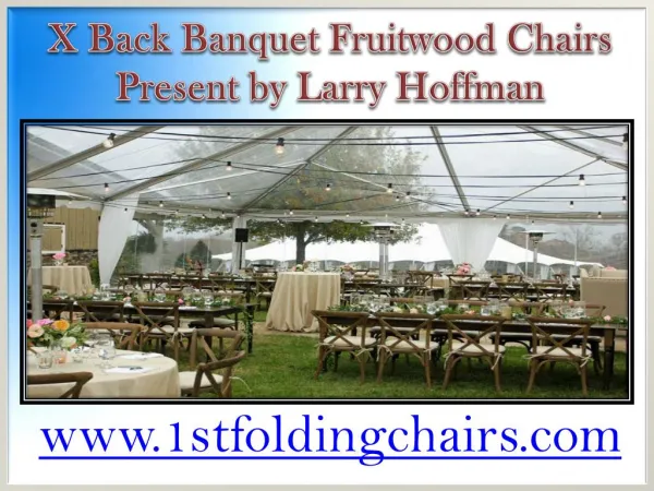 X Back Banquet Fruitwood Chairs Present by Larry Hoffman