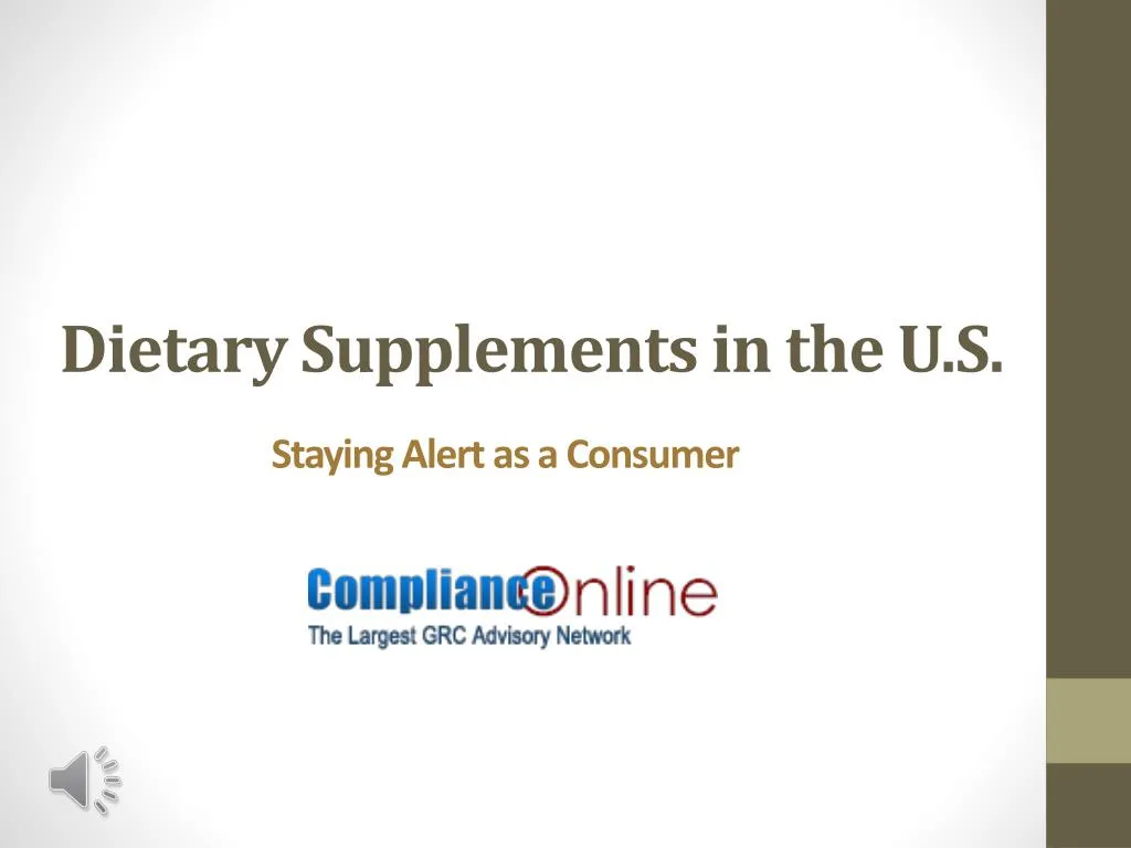 dietary supplements in the u s