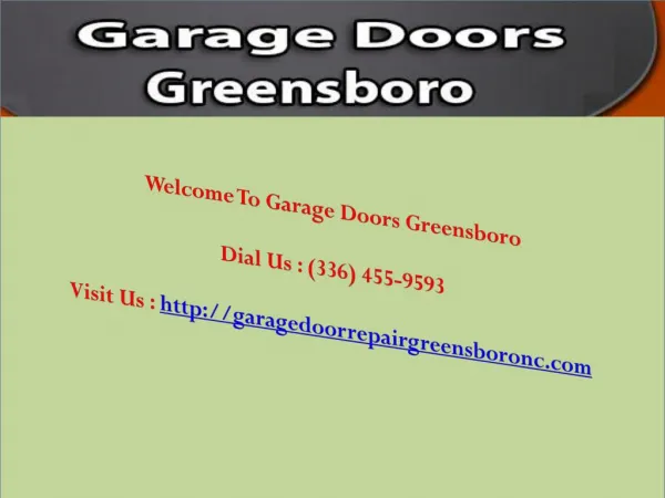 Greensboro Garage Doors Service , North Carolina