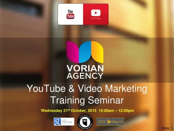 YouTube Training Seminar by Matt Lynch Perth Social Media Marketing Specialist
